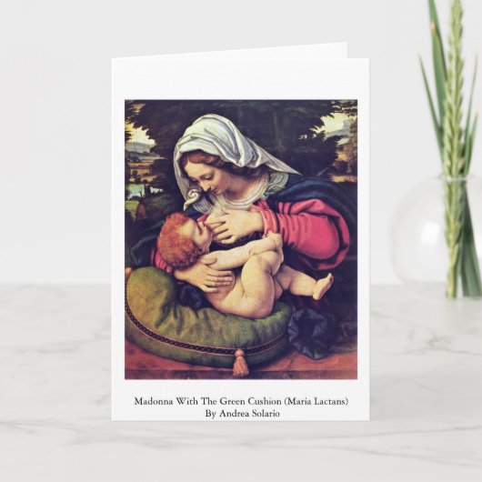 Madonna met het Groene Kussen Kaart (Voorkant)