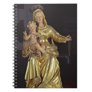 Madonna met Kind, 17e eeuw (verguld hout) Notitieboek