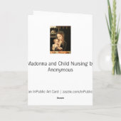 Madonna met kind bij de borst kaart (Achterkant)