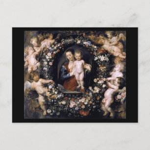 Madonna met kind door Rubens Briefkaart