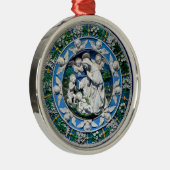 MADONNA MET KIND EN ANGELS METALEN ORNAMENT (Rechts)