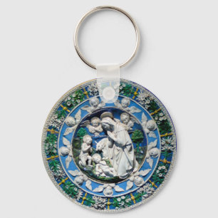 MADONNA MET KIND EN ANGELS SLEUTELHANGER