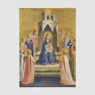 Madonna met kind en twaalf engelen - Angelico Tissuepapier