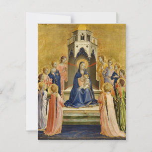 Madonna met Kind en Twaalf Engelen, Fra Angelico Briefkaart