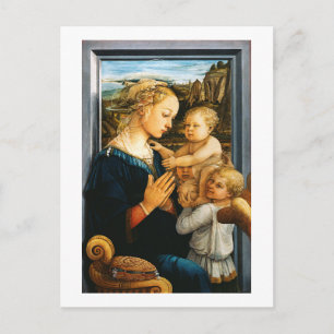 Madonna met kind en twee Angels, Filippo Lippi Briefkaart