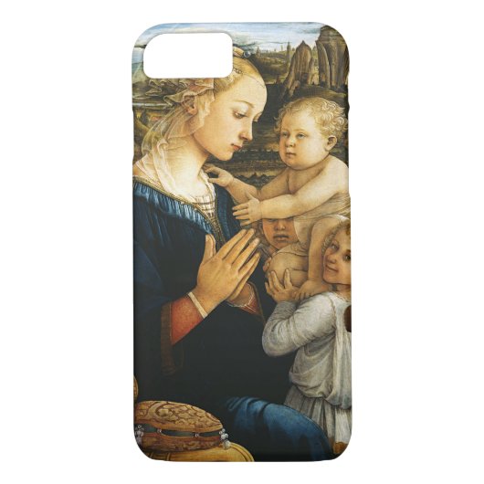 Madonna met kind en twee Angels, Filippo Lippi Case-Mate iPhone Case (Achterkant)