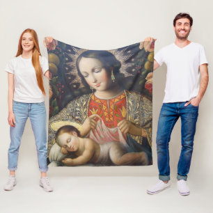 Madonna met Kind Fleece Deken