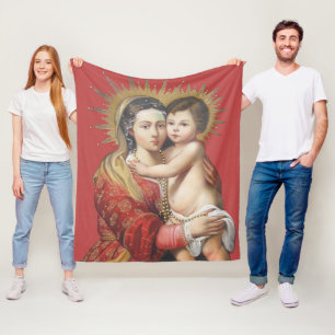Madonna met Kind Fleece Deken