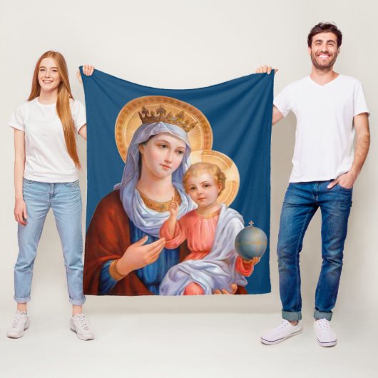 Madonna met Kind Fleece Deken (In situ)