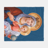 Madonna met Kind Fleece Deken (Voorkant (Horizontaal))