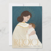 Madonna met kind kerstkaart met religieus thema (Voorkant)