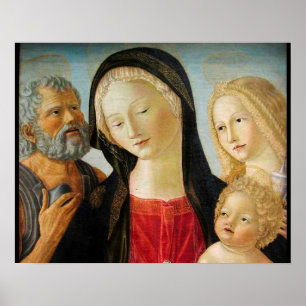 Madonna met Kind, St. Hiëronymus en Maria Magdalen Poster