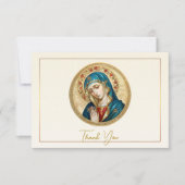 Madonna met Rozen begrafenis Bedankkaart (Voorkant)