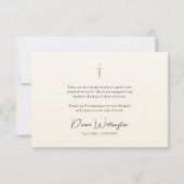 Madonna met Rozen begrafenis Bedankkaart (Achterkant)