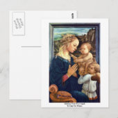 Madonna met twee engelen van lippi fra Filippo Briefkaart (Voorkant / Achterkant)