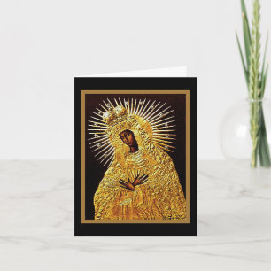 MADONNA NOIR en Golden Riza Oklad carte de rembour