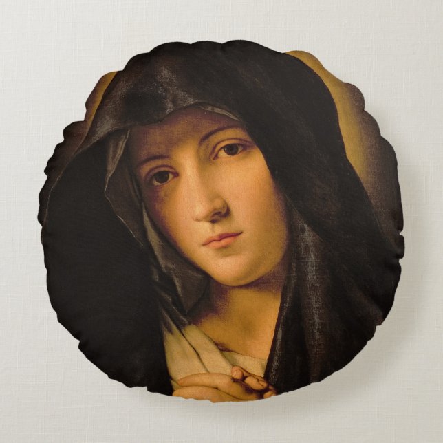 Madonna Rond Kussen (Voorkant)