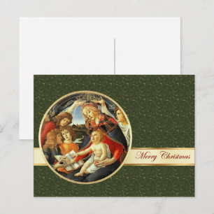 Madonna van Botticelli. Fijn kerstBriefkaart Feestdagenkaart