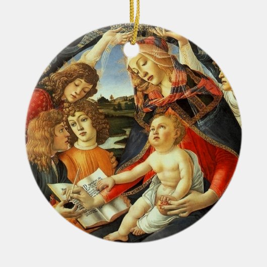 Madonna van Botticelli. kerstcadeau-Ornament Keramisch Ornament (Voorkant)