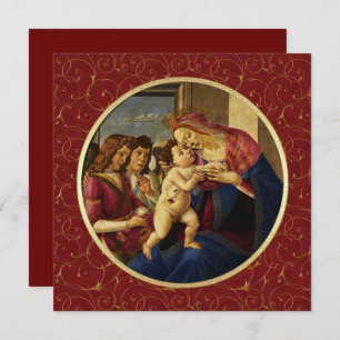 Madonna van Botticelli. Religieuze kerstKaarten Feestdagenkaart