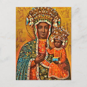 Madonna van Czestochowa Poolse katholieke Maria Briefkaart