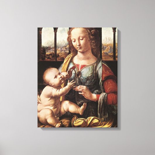 'Madonna van de anjer' Canvas Afdruk (Voorkant)