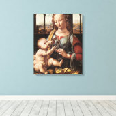 'Madonna van de anjer' Canvas Afdruk (Insitu (Houten vloer))