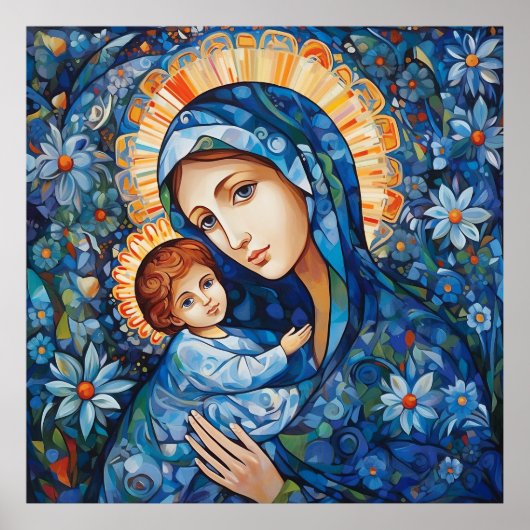 Madonna van de Bloesems Poster (Voorkant)