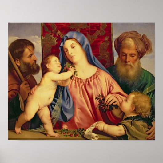 Madonna van de Cherries met Joseph Poster (Voorkant)