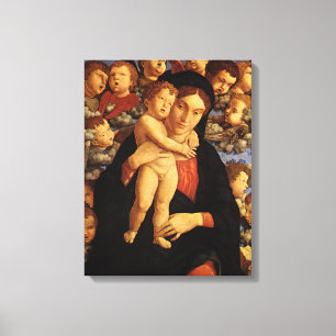 Madonna van de Cherubijnen van Andrea Mantegna Canvas Afdruk