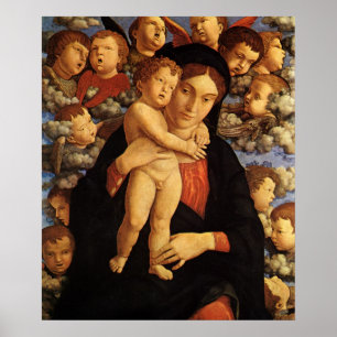 Madonna van de Cherubijnen van Andrea Mantegna Poster