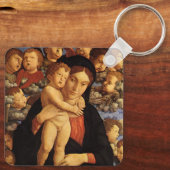 Madonna van de Cherubijnen van Andrea Mantegna Sleutelhanger (Achterkant)