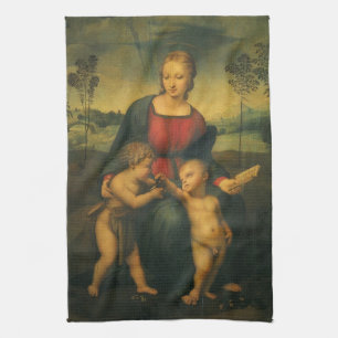 Madonna van de distelvink van Rafaël Sanzio Theedoek