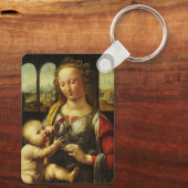 Madonna van de Draad by Leonardo da Vinci Sleutelhanger (Achterkant)