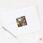 Madonna van de Eucharist Vierkante Sticker (Envelop)