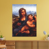 madonna van de garen, Leonardo Da Vinci Canvas Afdruk (Insitu (Woonkamer))