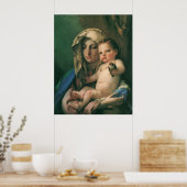 Madonna van de Goldfinch van Tiepolo, kunst Poster (Keuken)