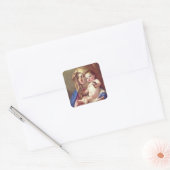 Madonna van de Goldfinch Vierkante Sticker (Envelop)