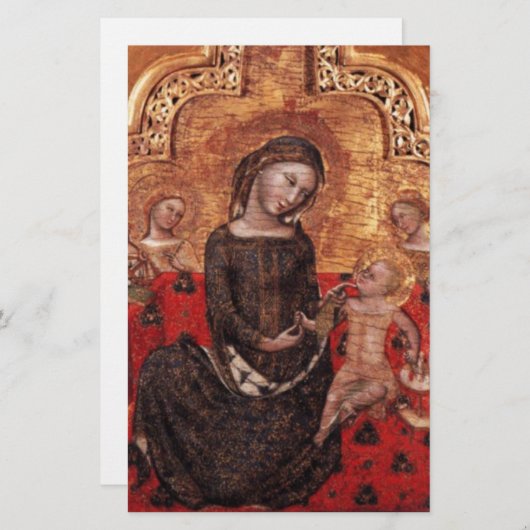 MADONNA VAN DE HUMILITEITSKerstmis Briefpapier (Voorkant / Achterkant)