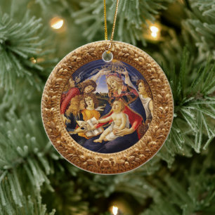 Madonna van de Magnificat van Sandro Botticelli Keramisch Ornament