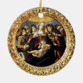 Madonna van de Pomegranaat Keramisch Ornament (Achterkant)