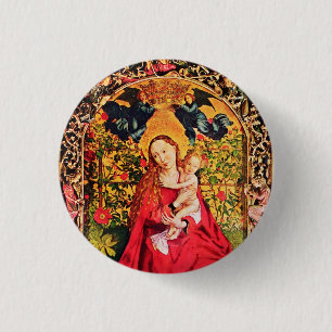 MADONNA VAN DE ROOS BOWER RONDE BUTTON 3,2 CM