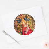 MADONNA VAN DE ROOS BOWER RONDE STICKER (Envelop)