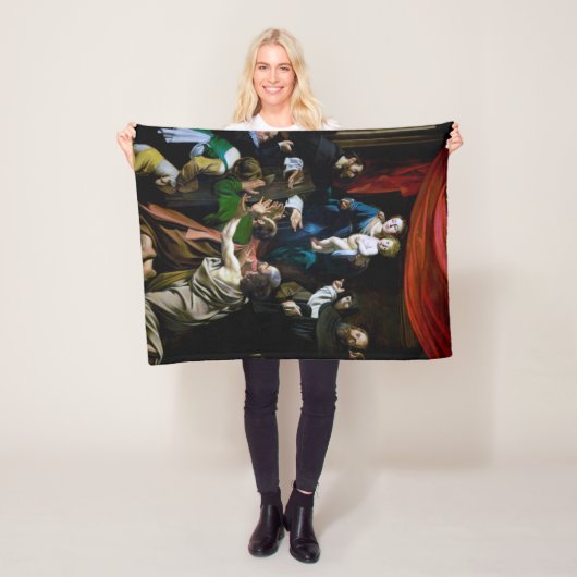 Madonna van de Rosary, Caravaggio Fleece Deken (In situ)