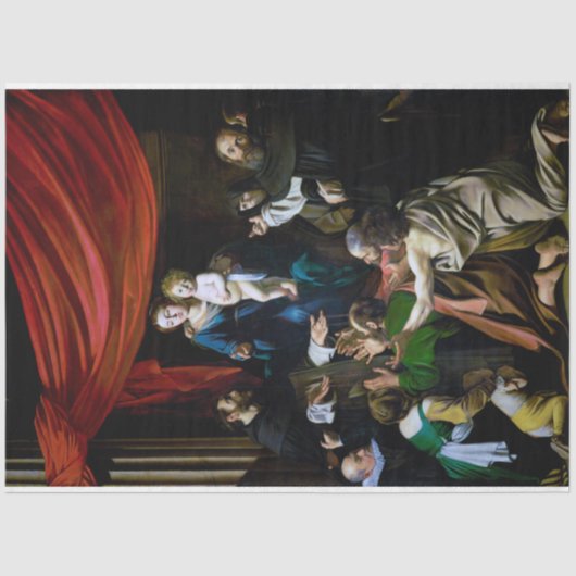 Madonna van de Rosary, Caravaggio Tissuepapier (Voorkant)