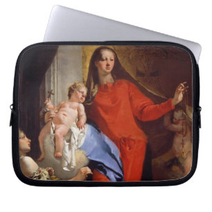 Madonna van de Rosary (olie op canvas) Laptop Sleeve