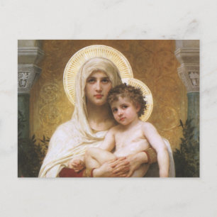 Madonna van de Rozen van Bouguereau Briefkaart