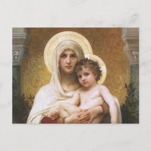 Madonna van de Rozen van Bouguereau Briefkaart (Voorkant)