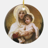 Madonna van de Rozen van Bouguereau Keramisch Ornament (Achterkant)