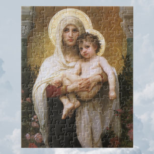 Madonna van de Rozen van Bouguereau Legpuzzel